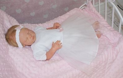 Nr.0KN6-1 Taufkleid Festkleid Taufgewand Kleid Taufe Hochzeit Babykleid