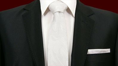 Nr.0KRH15) Luxus Herren Krawatte Herrenkrawatte mit Einstecktuch NEU
