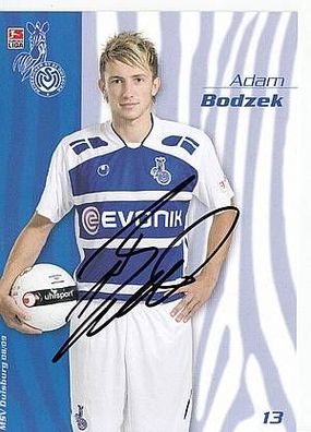 Adam Bodzek MSV Duisburg 2008-09 Autogrammkarte + A41700
