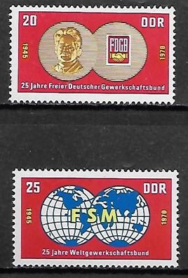 DDR postfrisch Michel-Nummer 1577-1578
