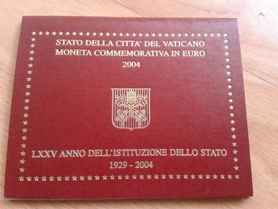 Original 2 euro 2004 Vatikan 75. Jahrestag Gründung des Staates im Folder/ Blister