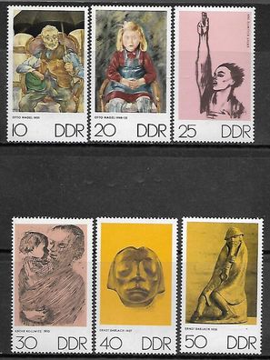 DDR postfrisch Michel-Nummer 1607-1612