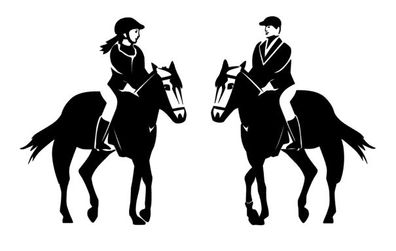 Reiten Reitsport Aufkleber Pferd Pferdeaufkleber 20cm oder 30cm (256/6)
