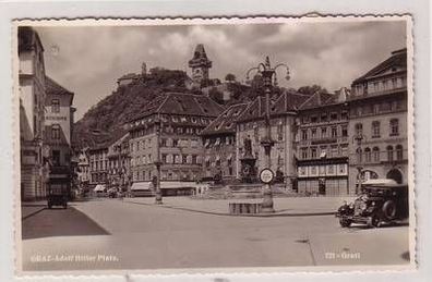 55624 Ak Graz Marktplatz mit Geschäften 1942