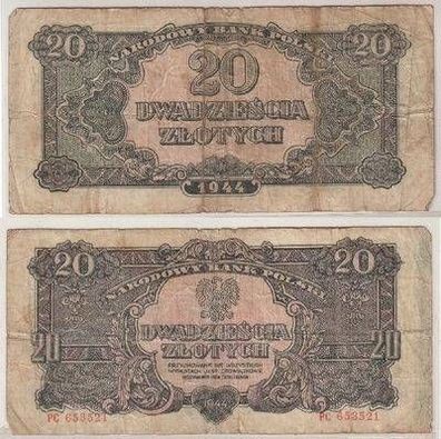 20 Zloty Banknote Polen 1944
