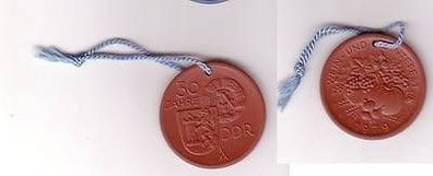 braune DDR Meissner Porzellan Medaille Wein- und Erntefest 1979 30 Jahre DDR