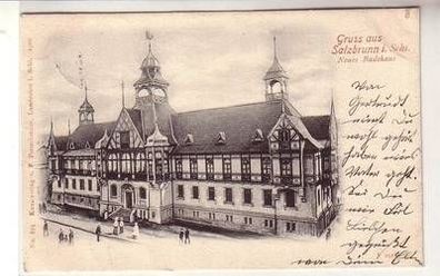 57073 Ak Gruß aus Salzbrunn in Schlesien neues Badehaus 1902