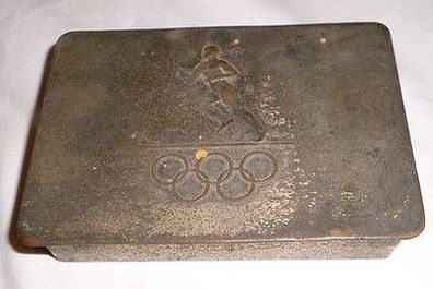 seltenes altes Metallkästchen (Zigaretten) Olympische Spiele Berlin 1936