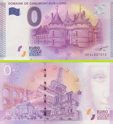 0 Euro Schein Domaine de Chaumont-sur-Loire UEAL 2015-1 selten Nr 7015
