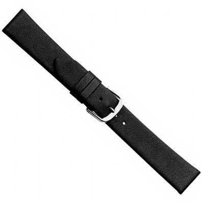 Uhrenarmband aus weichem Leder schwarz Herzog Design I 20492S