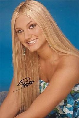 Original Autogramm BROOKE HOGAN auf Großfoto