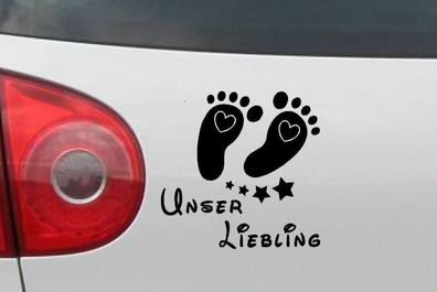Babyfüße Autoaufkleber Kinderfüsse Wunschname Wunschtext Kinder Baby Sticker 3