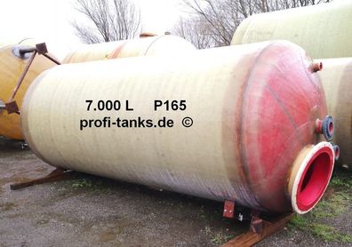 Angebot für P165 gebrauchter 7.000 L Polyestertank GFK-Tank mit Chemieschutzschicht