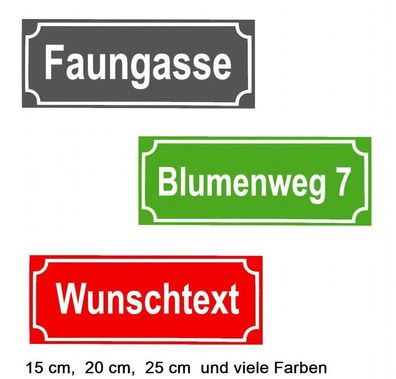Hausnummern Aufkleber Strassenschild Adresse Wunschtext Haustüre Briefkasten 48