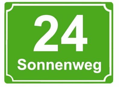 Hausnummern Aufkleber 15cm Wunschtext Haustüre Mülltonne Briefkasten (49)