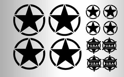 US Army Star Military Militari Amerika Stern Auto Aufkleber Retro Sticker (91/4)