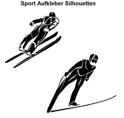 Skispringer Skifahrer Skispringen 15cm 20cm 28cm Aufkleber Auto Wandtattoo (95)