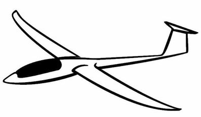 Aufkleber Segelflugzeug Segelflieger 15cm 20cm Auto Flugzeug Segler 116/5