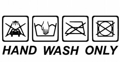 Hand Wash Only Auto Aufkleber Decal Punisher Sticker JDM (110/1)