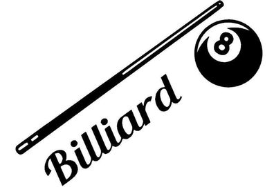 Billiard Aufkleber Auto Billiards 10cm 15cm 20cm Verein Club Sport Sticker 120/1