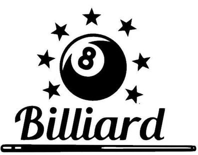 Billiard Aufkleber Auto Billiards 10cm 15cm 20cm Verein Club Sport Sticker 120/2