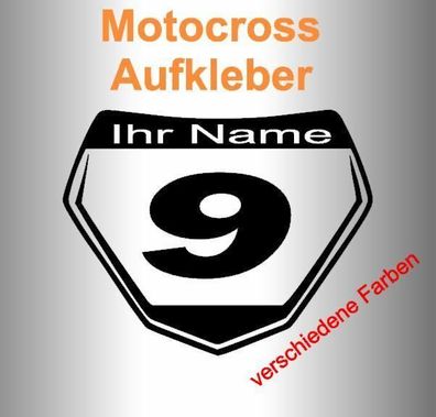 Motocross Aufkleber Startnummer 195x155 mm Sticker Bike Auto Aufkleber 128/1/5