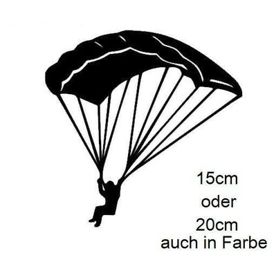 Autoaufkleber Paragleiter Gleitschirm Fallschirm Paragliding Aufkleber 41/1/1
