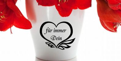 Blumentopf Aufkleber Blumen Vasen Karten Billet Aufkleber Liebe Danke 132/11/3