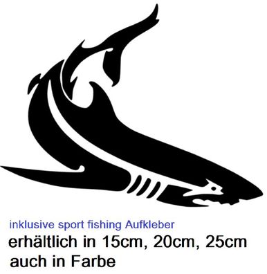 Hai Aufkleber Shark Fischer Auto Aufkleber Fisch Aufkleber fishing sticker 140/5