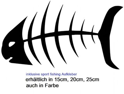 Fische Auto Aufkleber Fischer Aufkleber Hai shark fishing sticker 140/9