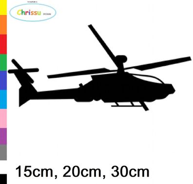 Helicopter Aufkleber Auto und Wandtattoo Pilot Hubschrauber Decal Heli 152/7