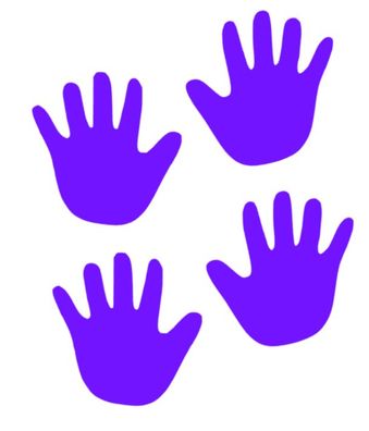 Kinderaufkleber Autoaufkleber Babyaufkleber 4 x Kinder Hand 155/11