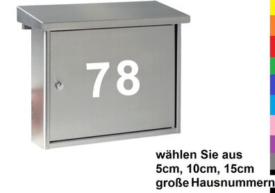 Hausnummern Aufkleber Adresse Mülltonnen Haustüre Briefkaste Postkasten 157/1/3