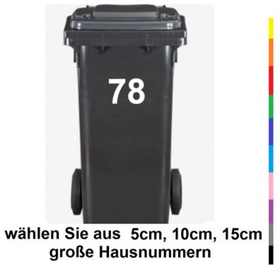 Hausnummern Aufkleber Adresse Mülltonnen Haustüre Briefkaste Postkasten 157/10/3