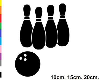 Bowling Aufkleber Kegelschiessen Kegeln Bowlen Sticker Kegel Bowlingkugel 160/2