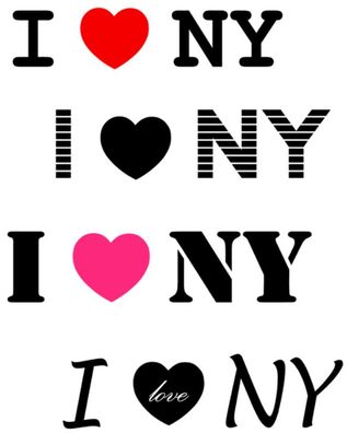 I love New York Aufkleber Sticker big Apple Schriftzug 171