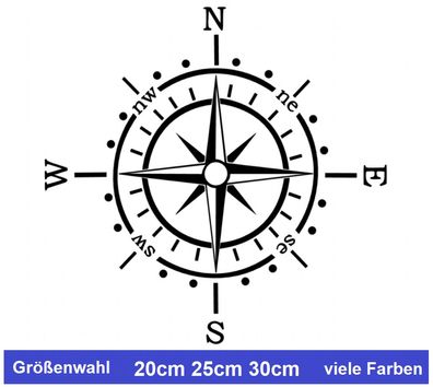 Kompass Aufkleber Polarstern Windrose Aufkleber Auto Caravan Wohnmobil 173/1