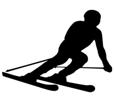 Schifahrer Aufkleber Ski 10 15 20 25cm Alpin carving Schi Autoaufkleber 45/3