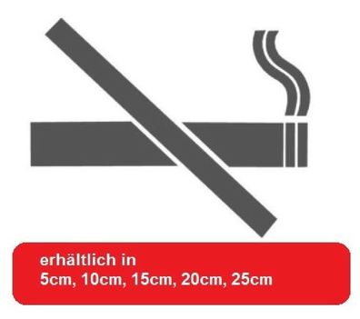 nicht rauchen Aufkleber nicht Raucher Aufkleber Rauchverbot no smoking 181/1