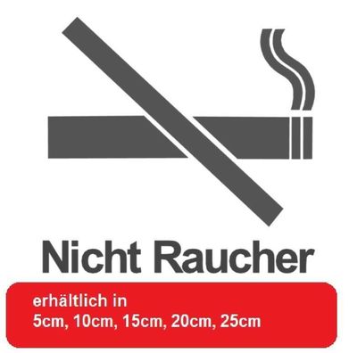 nicht rauchen Aufkleber nicht Raucher Aufkleber Rauchverbot no smoking 181/2