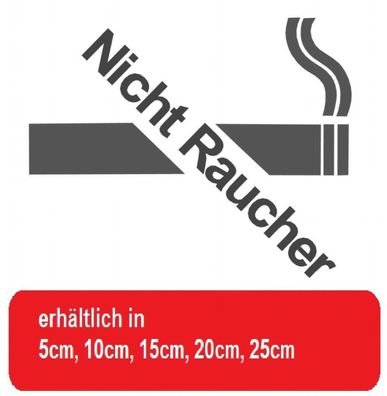 nicht rauchen Aufkleber nicht Raucher Aufkleber Rauchverbot no smoking 181/3