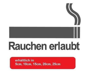 rauchen Aufkleber Raucher Aufkleber hier darf man rauchen smoking Sticker 181/5