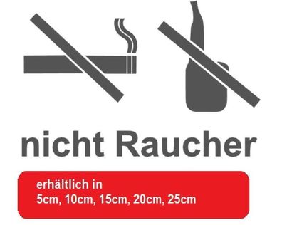 nicht rauchen Aufkleber nicht Raucher Aufkleber no smoking no e zigarette 181/8