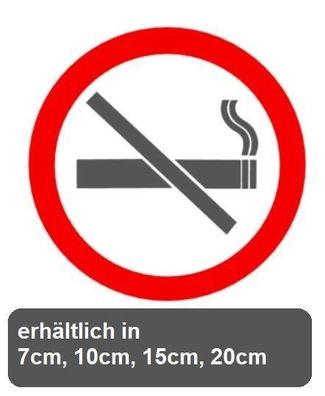 nicht rauchen Aufkleber nicht Raucher Aufkleber no smoking 181/9