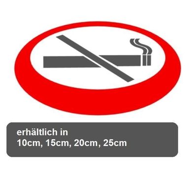 nicht rauchen Aufkleber nicht Raucher Aufkleber no smoking 181/10