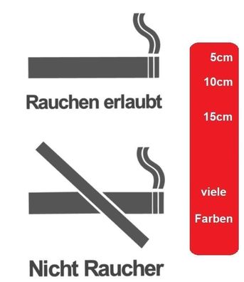 nicht rauchen Aufkleber Raucher Aufkleber no smoking smoking 181/11