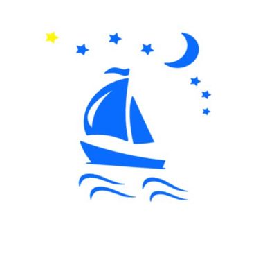 Segelschiff Kinderaufkleber Sterne Mond Aufkleber Kinderzimmer Aufkleber 189