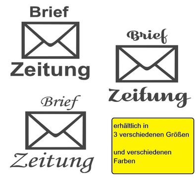 Postkasten Aufkleber Set, Zeitung Aufkleber Brief Aufkleber Briefkasten (204/2)