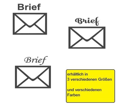 Postkasten Aufkleber Set, Brief Aufkleber Briefkasten Aufkleber Sticker (204/3)