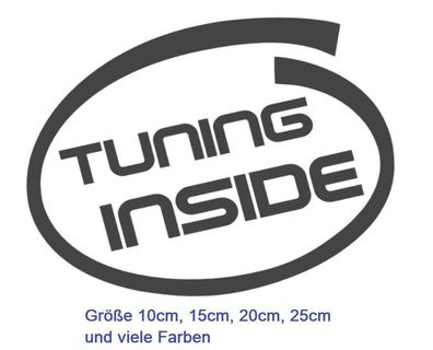 Tuning Inside Aufkleber Autoaufkleber Tuning Styling Sticker Decal Auto 209/9